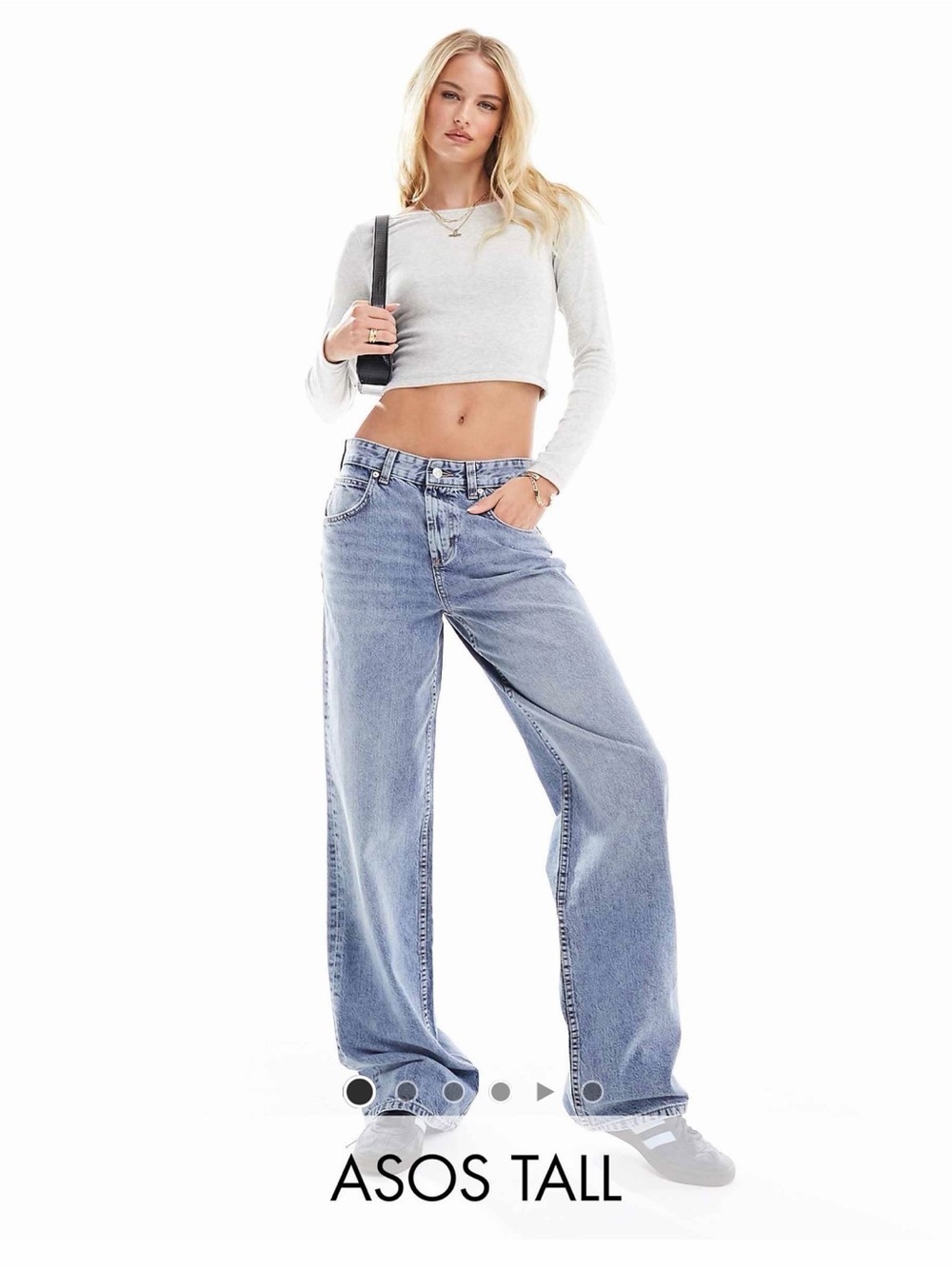 ASOS tall mid blue baggy boyfriend jeans